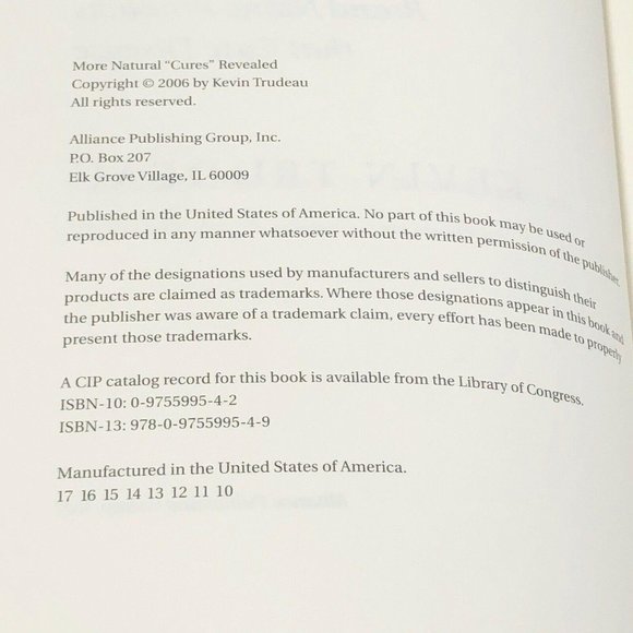 More Natural Cures Revealed Kevin Trudeau Hardback - Picture 4 of 12